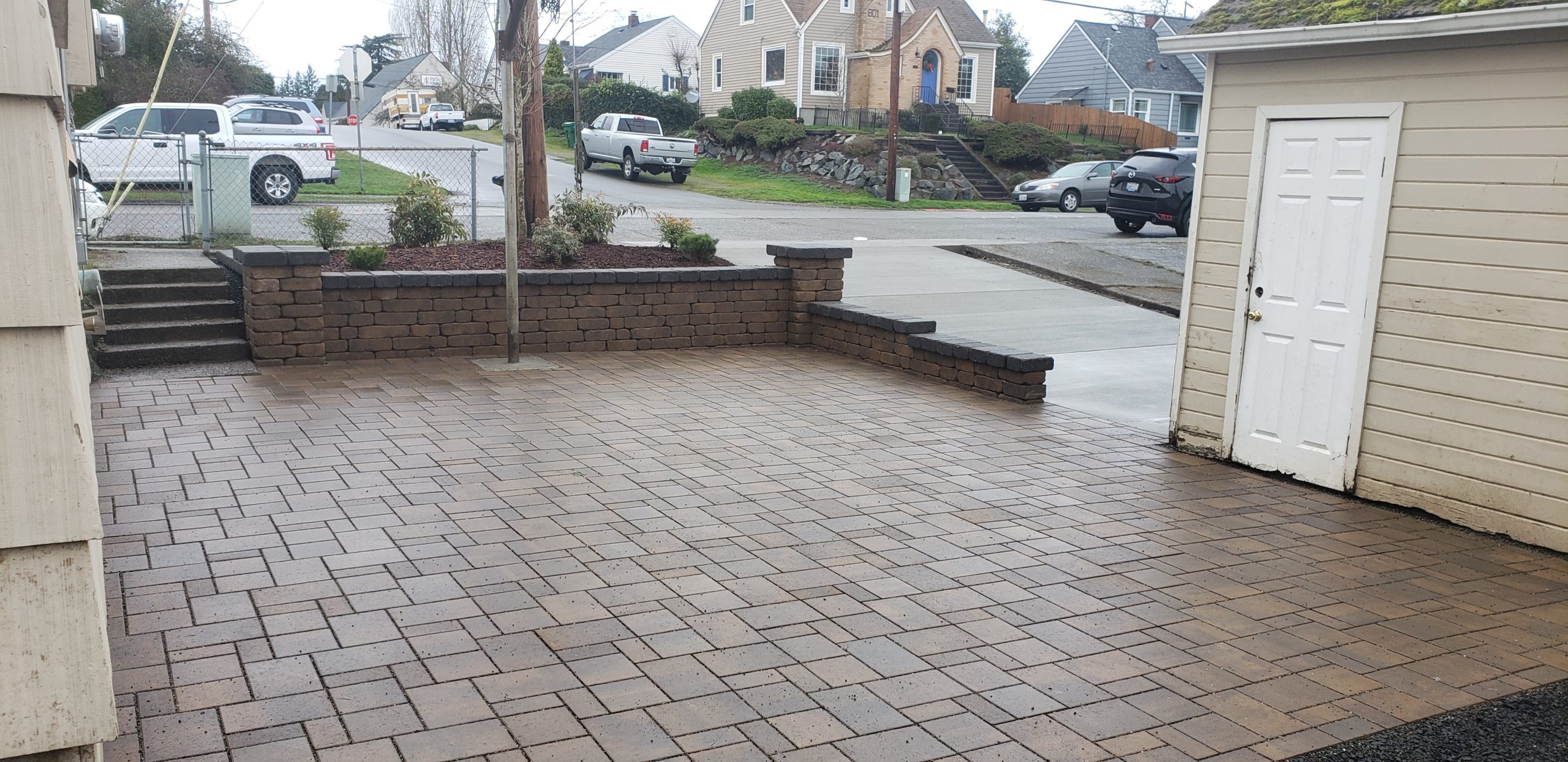 Bremerton Backyard Patio - Permeable Patio Install